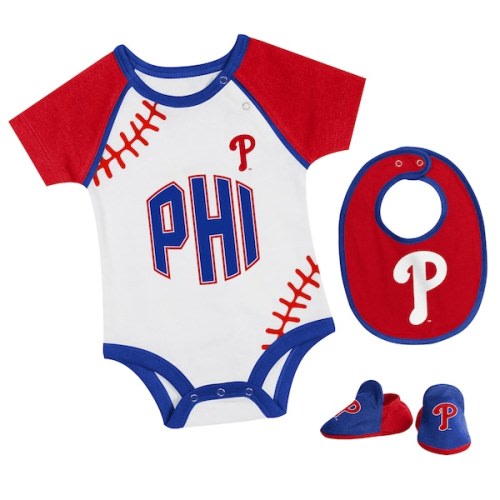 Philadelphia Phillies Newborn & Infant Tied Up Bodysuit, Bib & Bootie Set