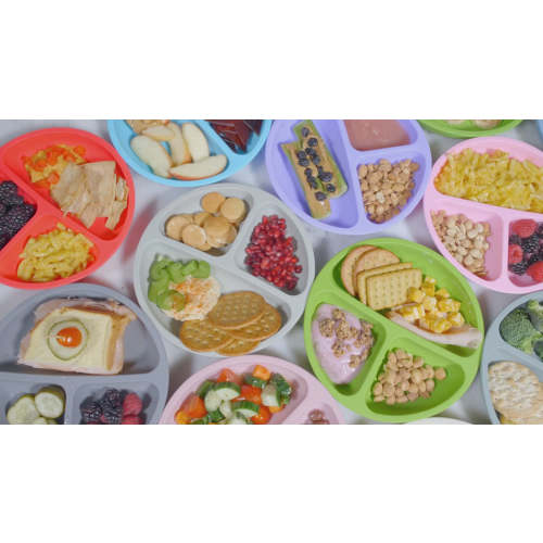 Silicone Suction Plates with Lids | WeeSprout