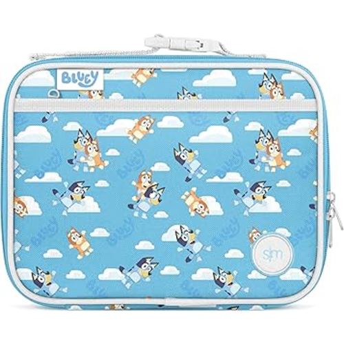 Simple Modern Bluey Kids Lunch Box for Toddler | Reusable Insulated Bag for Girls | Meal Containers for School with Exterior and Interior Pockets | Hadley Collection | Bluey Sky
