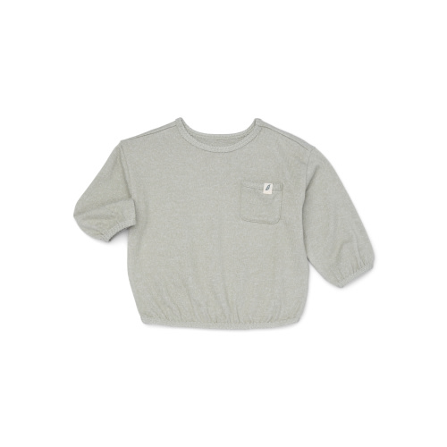 easy-peasy Baby Long Sleeve Hacci Pocket Sweatshirt, Sizes 0-24 Months
