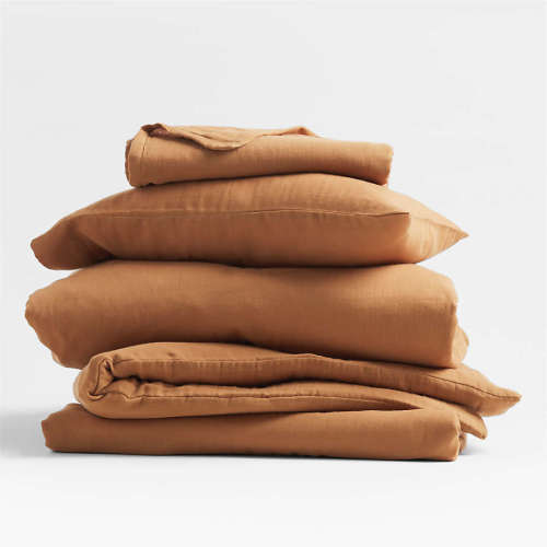 Supersoft Brulee Brown Organic Cotton Gauze Toddler Duvet Cover