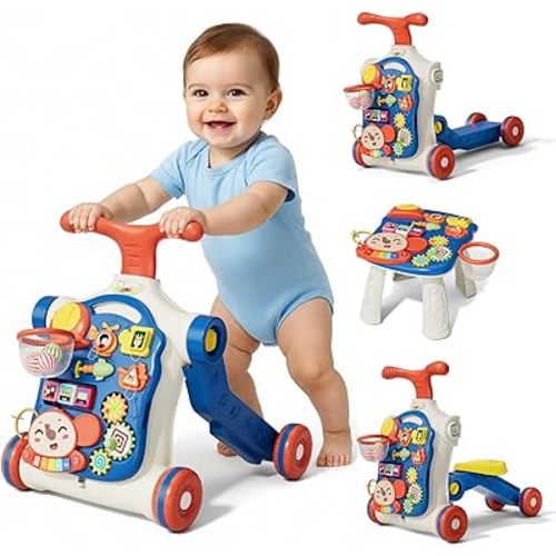 QDRAGON 5 in 1 Push Walkers for Baby Boys