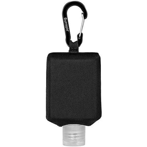 Hand Sanitizer Bottle Case Holder, Travel Size Empty Bottle Refillable Containers for Soap, Lotion, and Liquids - 60ML/2 oz Flip Cap Reusable Bottles with Carabiner Carriers