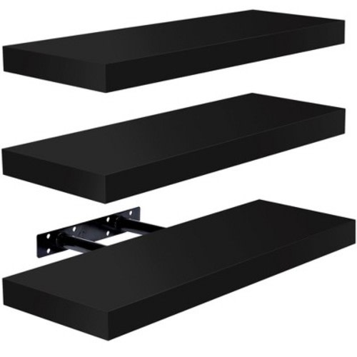 3 Pack 16 Inch Sorbus Rustic Floating Shelves - for Bedroom, Kitchen, Living Room, Office - Floating Shelf for Trophies, Books, Frames, etc