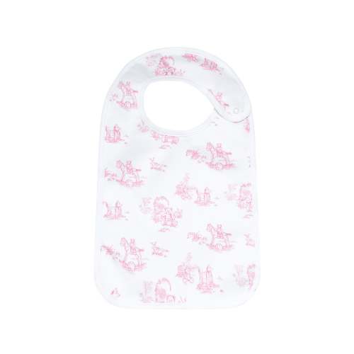 Pink Toile Baby Feeding Bib