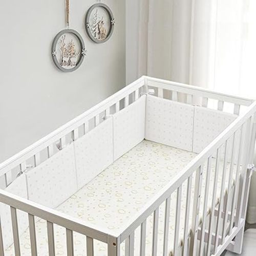 6 In1 White Breathable Mesh Corner Edge-Iner Lining Strips Soft Cushion- Cotton/Polyester - Washable, Reusable-About 6 Pieces (9.85in x 11.8in)
