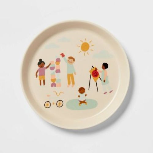 Kids' Bamboo Melamine Plate With Pals - Pillowfort™