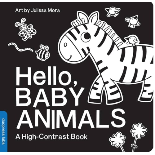 Hello, Baby Animals: A Black-and-White Board Book for Babies That Helps Visual Development (High-Contrast Books)