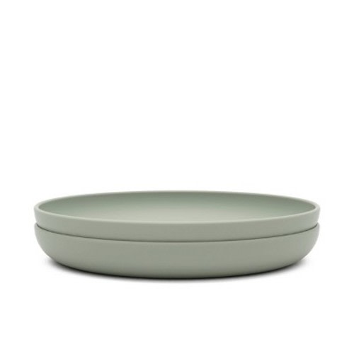Lalo 2pk Silicone Dining Plates - Sage