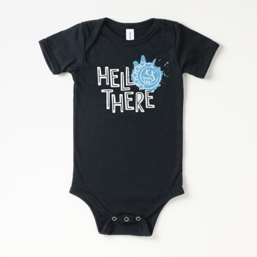 Blink 182 - Hello There Blue Baby Onesie | All The Small Tees
