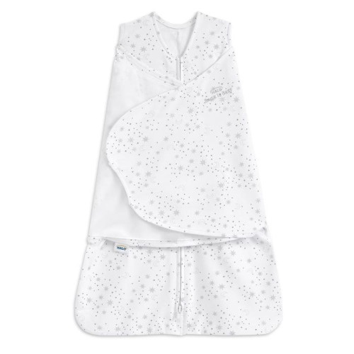 HALO | Midnight Moons Gray Cotton Baby Swaddle, Small