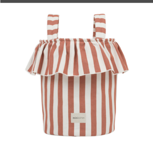 Basket Stripes - Red + Off White - Minicoton
