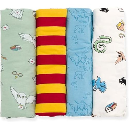 Harry Potter 4 Pack Swaddle Blankets - One Size Fits All