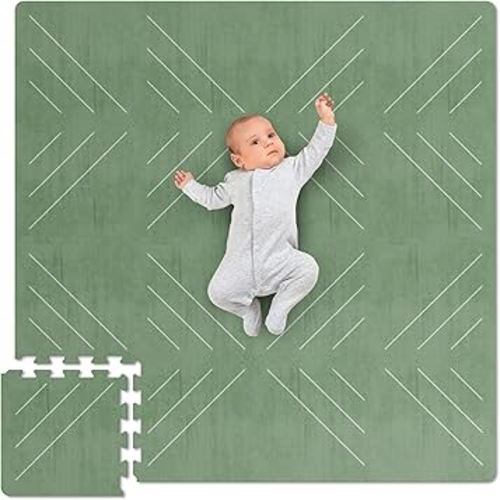 Stylish Foam Baby Play Mat for Your Girl or Boy - Soft Interlocking Puzzle Floor Mat Creates A Safe Play Area for Little Ones - A Beautiful Playmat That Fits Nicely Into Any Playroom