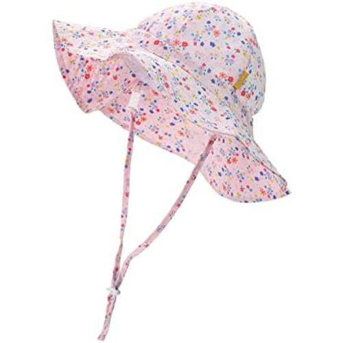 Baby Girls Sun Hat Cute Flower Toddler Summer Outdoor Infant Beach Wide Brim Flowers and tie dye