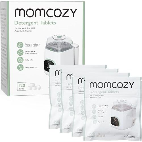 Momcozy Official Washing Block for Momcozy KleanPal Pro Baby Bottle Washer, 120 Detergent Tablets