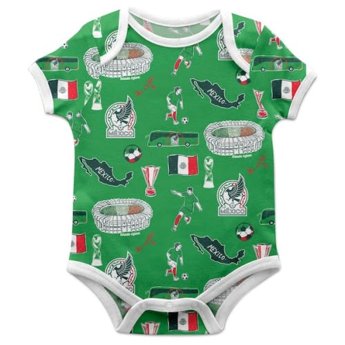 Infant Vive La Fete Green Mexico National Team Impressions Artwork Bodysuit (6 Months)