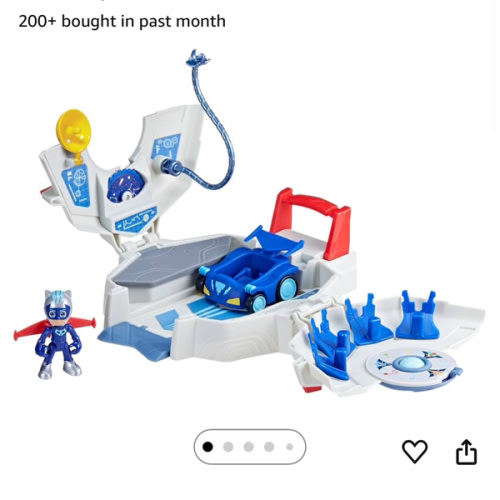 PJ Masks Power Heroes PJ Power Q Playset, Headquarters Set with Car and Figure, Superhero Toys for 3 Year Old Boys and Girls and Up