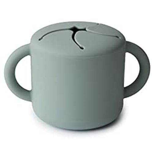 Amazon.com: mushie Silicone Snack Cup | Spill Proof Food Container for Toddler and Baby (Cambridge Blue) : Everything Else