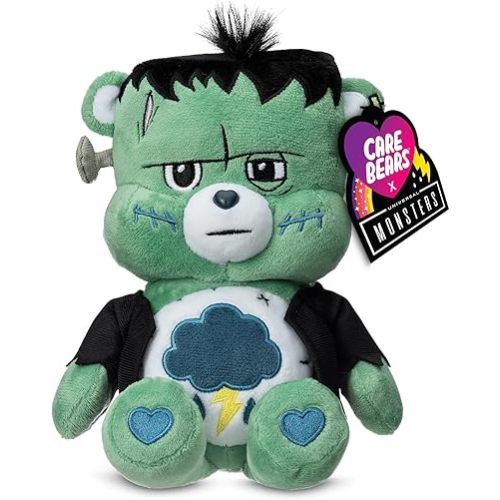 Care Bears Universal Monsters 9" Fun Size Plush - Grumpy Bear as Frankenstein - Soft, Huggable Plushie, Stuffed Animal for Girls and Boys, Ages 4+