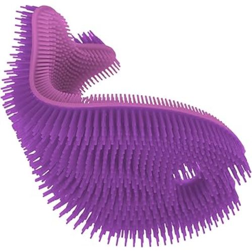 Innobaby Bathin' Smart Silicone Sensory Fish Bath Scrub for Babies and Toddlers - Purple