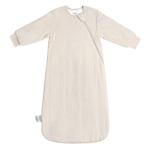 BubblePanda Rayon Made from Bamboo Sleep Sack 0-6 Months Long Sleeve Newborn Sleep Sack 0-3 Months 1.5 Tog Winter Baby Wearable Blanket With 2-Way Zipper Unisex Sleeping Bag for Babies