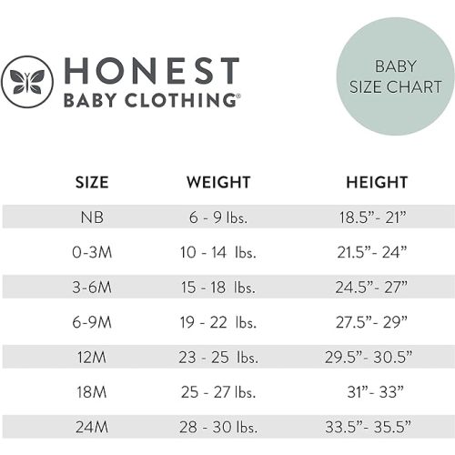 HonestBaby unisex-baby Multipack Short Sleeve Bodysuits One-piece 100% Organic Cotton for Infant Baby Boys, Girls, Unisex