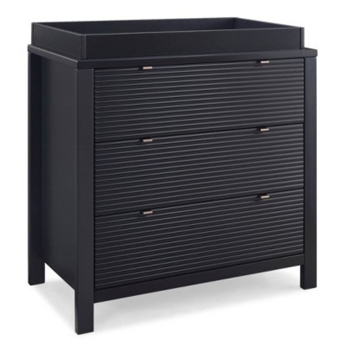 Delta Children Cassie 3 Drawer Dresser with Changing Top - Greenguard Gold Certified, Color: Midnight Gray - Out of Stock