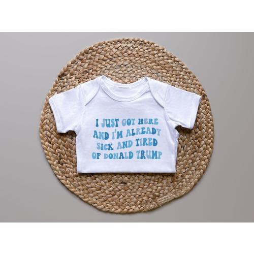 Anti Trump Baby Bodysuit, Liberal Leftist Democrat Progressive Feminist Social Justice Gay Rights Activist Baby, Political New Baby Gift