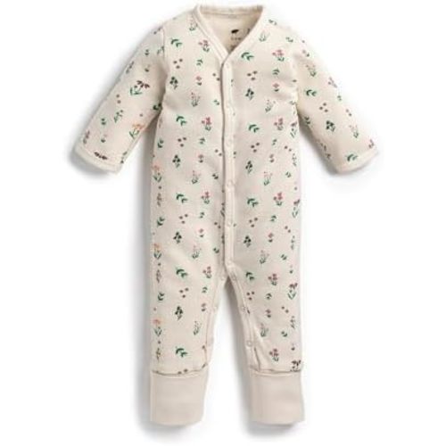 monica + andy On The Go Baby One Piece, Size 0-3 Months, Fall Flowers, 100% Organic Baby Clothes for Girls, Sustainable Super Soft Fabric, Sizes for Preemie, Newborn & Infant