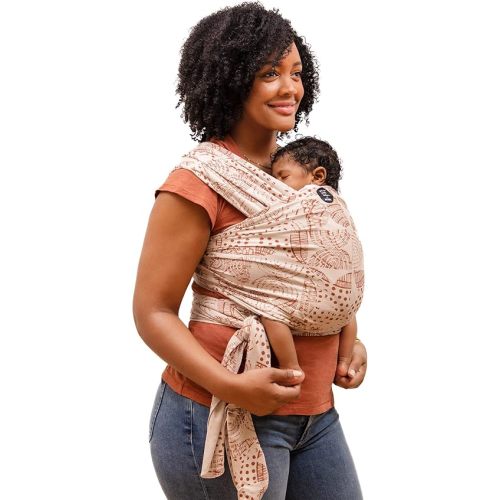Moby Baby Wrap Carrier Evolution by Petunia Pickle Bottom for Newborns to Toddlers (8-33lbs), Infant Sling Carrier, Lightweight & Hands Free Design, Adjustable for All Body Types (Woodgrain)