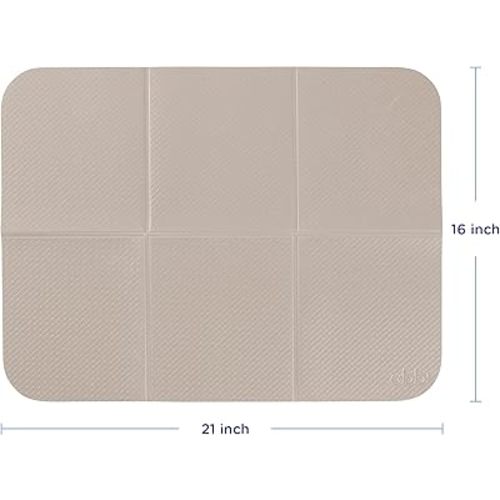 Ubbi On-The-Go Diaper Changing Baby Mat, Soft and Comfortable Diaper Bag Accessory Must Have for Newborns, Easy to Clean, Portable Folding Pad, Baby Traveling Accessories, Taupe