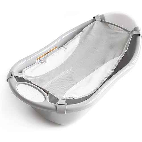 Regalo Baby Basics Infant Bath Tub, Includes Air Mesh Sling, Adjustable As Your Baby Grows, Drying Hook for Easy Clean