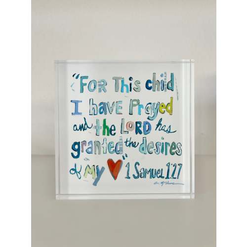 "1 Samuel 1:27" Acrylic block