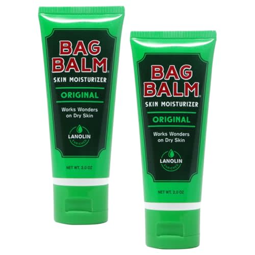 Bag Balm Vermont's Original Hand Moisturizer, Hand Balm for Dry Skin, Cracked Hands, Heels & Dry Hands Treatment, For Dogs and More Ointment, Dry Skin Lotion (2oz Tube (Pack of 2))