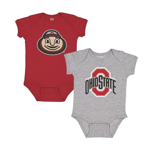 Little King NCAA Bodysuit 2 Pack Short Sleeve-100% Cotton-Infant Sizes 0-3M 6M 12M 18M