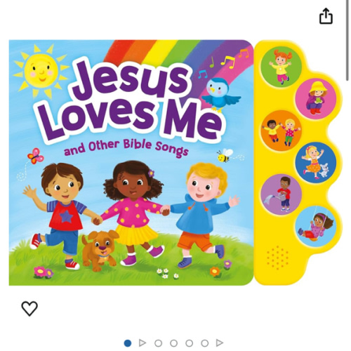 Jesus Loves Me and Other Bible Songs - Christian Children’s Books with 6 Sound Buttons for Toddlers