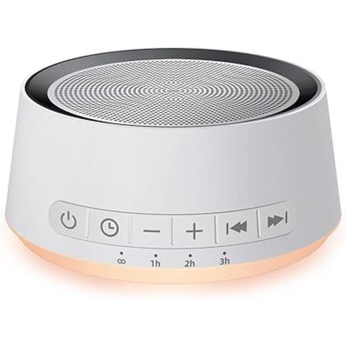 Sound Machine White Noise Machine with 30 Soothing Sounds 12 Colors Night Light Sleep Machine for Baby Kids Adults Brown Nosie Machine with 32 Volume Levels for Office Home Travel