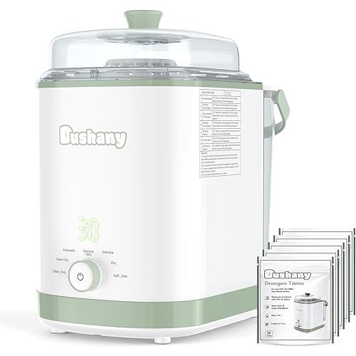 Dushany Grownsy EaseClean Bottle Washer Pro | All-in-One Bottle Washer and Sterilizer and Dryer | Baby Bottle Washer for Bottles, Pump Parts & Baby Essentials | Replaces Hand Washing