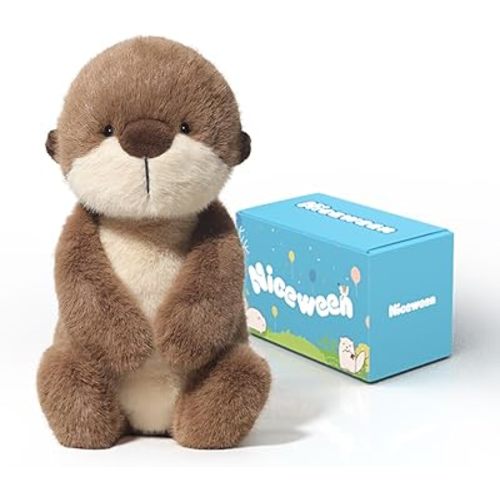 Stuffed Animals Adorable Sea Otter Plush Toys 14.2 inches Soft and Comfort Sea Otter Plush Toy Gift for Kids, Brown/White