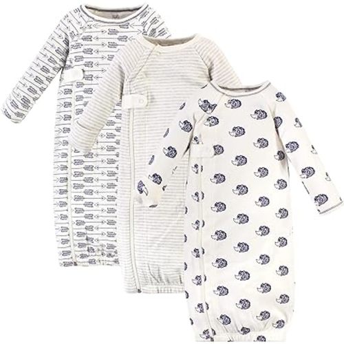 Touched by Nature Baby Organic Cotton Zipper Gowns