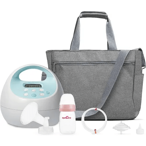 S1 Plus Premier Rechargeable Breast Pump with Grey Tote Premium Accessory Kit - 28 mm