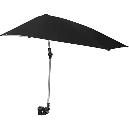 Versa-Brella UPF 50+ Personal Sun Shade - Portable Umbrella for Sports & Outdoors - Secure Clamp, 360-Degree Swivel Adjustable Position for Maximum Sun Protection - Compact with Carry Case