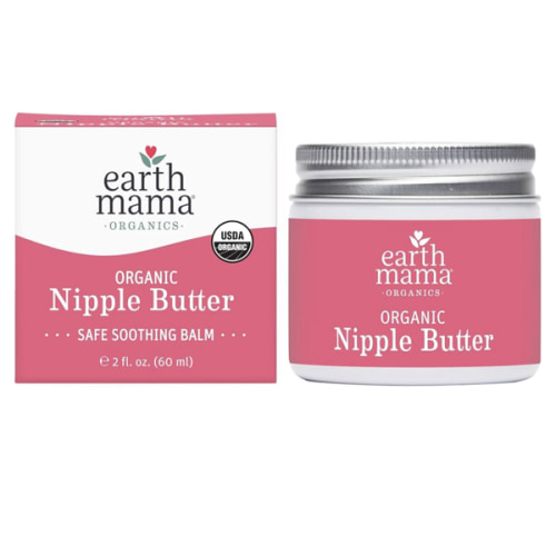 Earth Mama Organic Nipple Butter™ | Nipple Cream Safe for Breastfeeding | Postpartum Essentials for Nursing | Non Lanolin Nipple Cream, 2-Fluid Ounce
