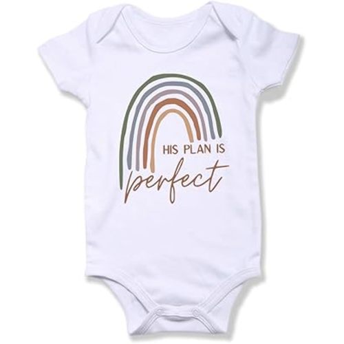 hrcfbk Newborn Infant Baby Boys Girls Bodysuit Short Sleeve Funny Letters Print Romper Reveal Pregnancy Announcement Clothes