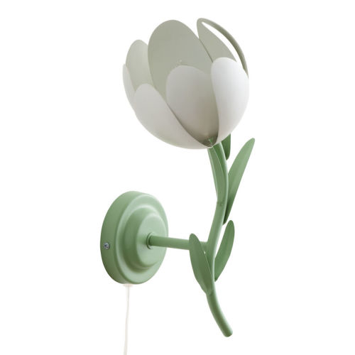White Metal Tulip Figural Wall Sconce