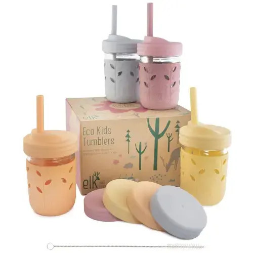 8oz Glass Mason Jar Drinking Tumblers + Food Storage