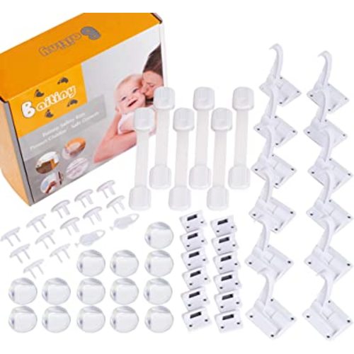 Baby Proof Kit, 58 Packs Baby Proofing Kit Essentials Child Proofing Appliance with Cabinet Locks, Corner Guards and Outlet Covers - All-in-one Super Value Child Proof Kit
