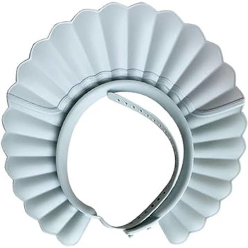 Safe Shampoo Shower Bathing Protection Bath Cap Soft Adjustable Visor Hat for Toddler, Baby, Kids, Children … (Haze Blue)