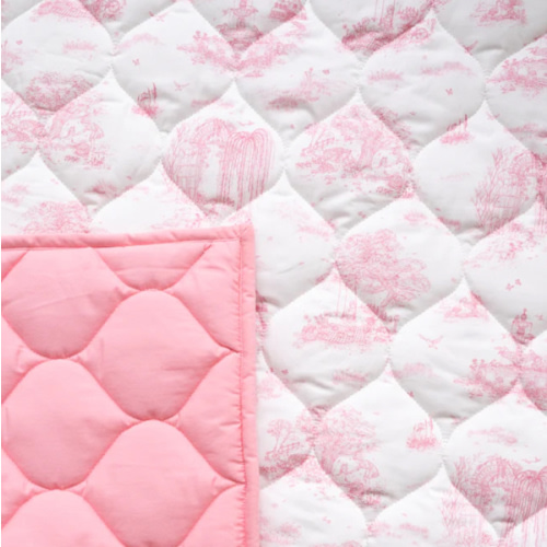 Spring Toile Pink Quilted Playmat